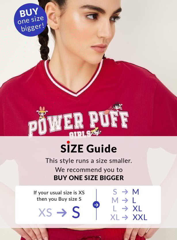 Women Power Puff Girls Printed T-shirt