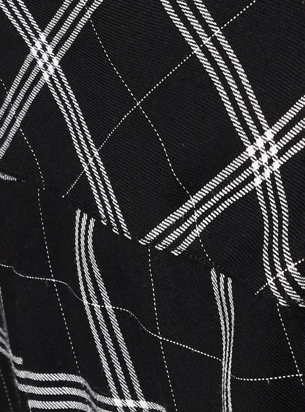 Women Checked Yarn Dyed Tunic