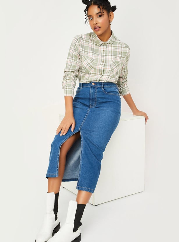 Women Checked Full Sleeves Shirt