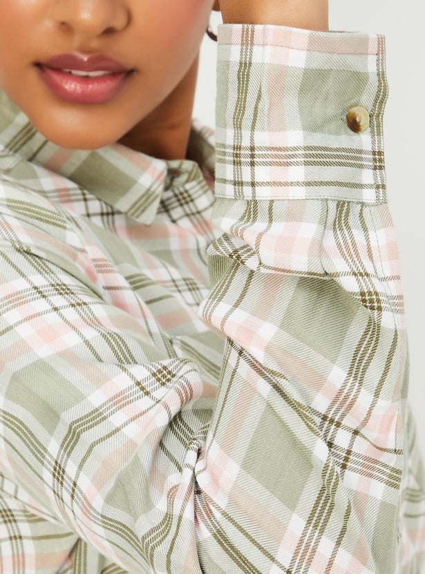 Women Checked Full Sleeves Shirt