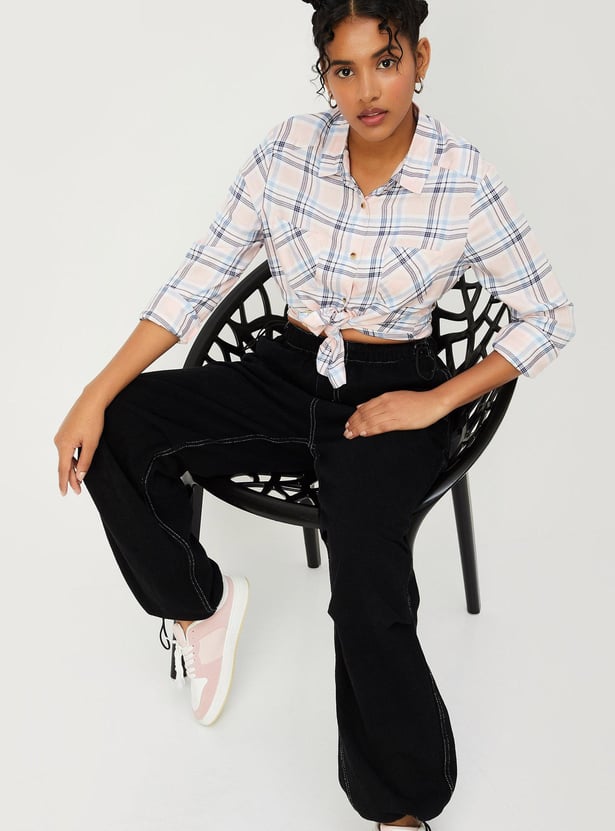 Women Checked Full Sleeves Shirt