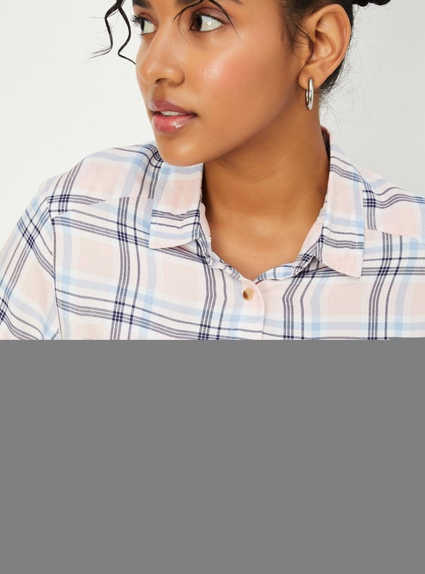 Women Checked Full Sleeves Shirt