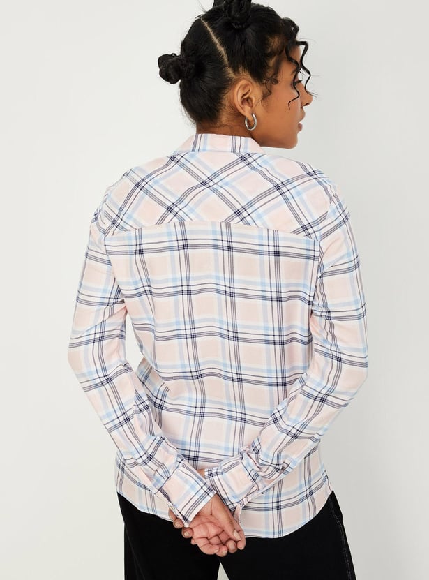 Women Checked Full Sleeves Shirt