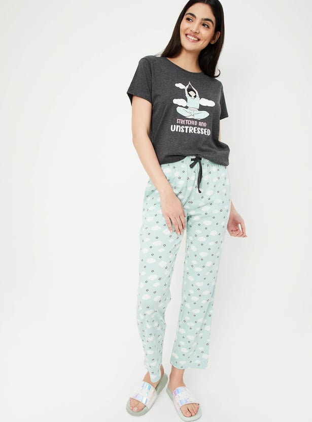 Women Printed PJ Set