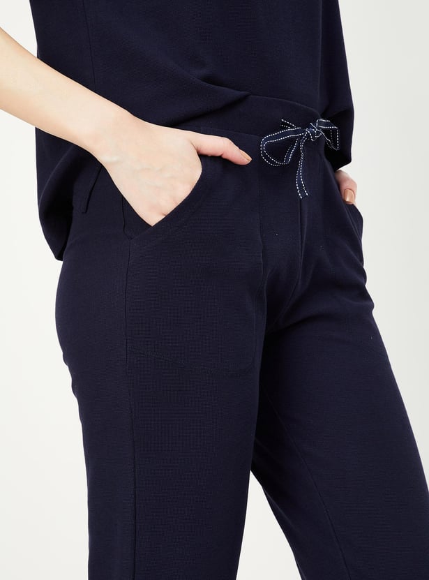 Women Solid PJ Set