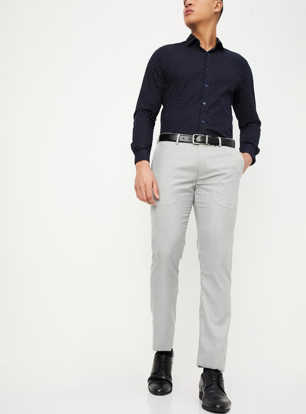 Men Solid Ultra Slim Fit Formal Trousers