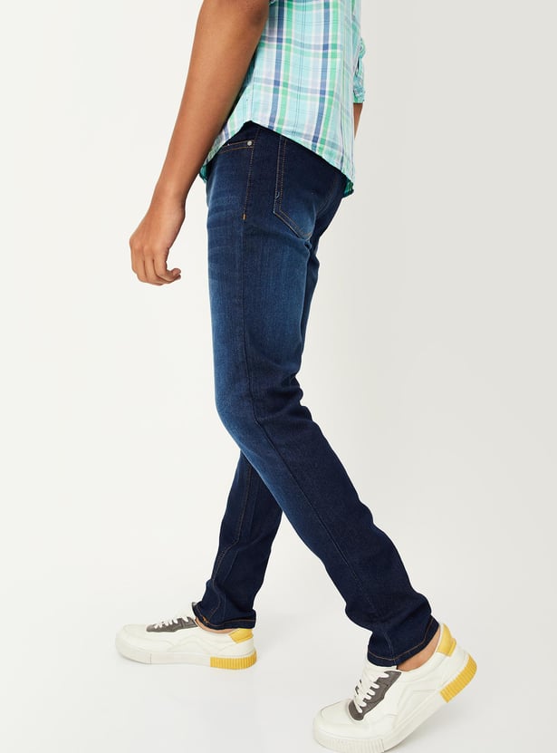 Boys Slim Fit Washed Jeans