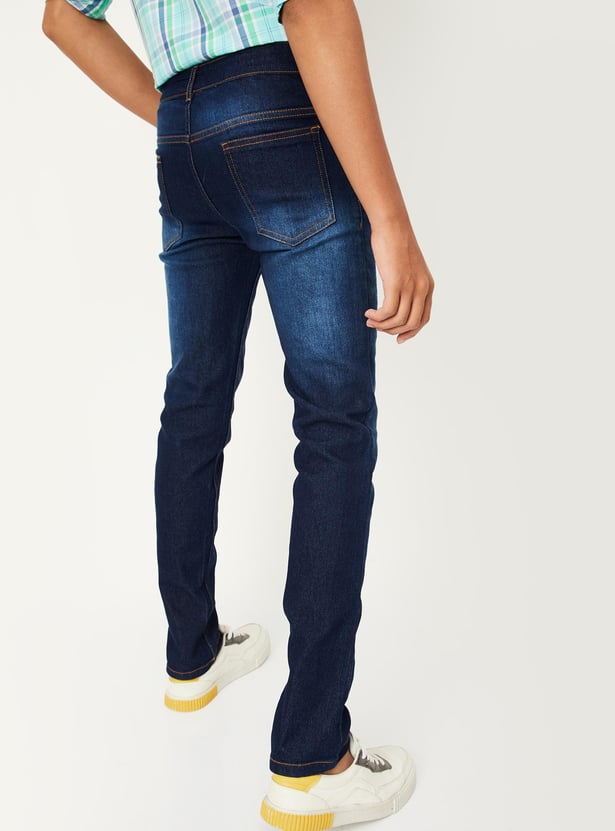 Boys Slim Fit Washed Jeans