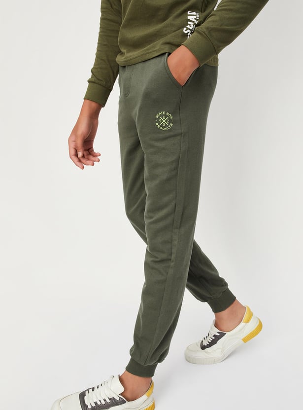 Boys Solid Elasticated Joggers