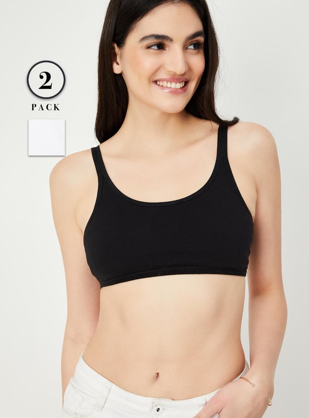 Women Solid Soft Cup Padded Bra - Pack of 2