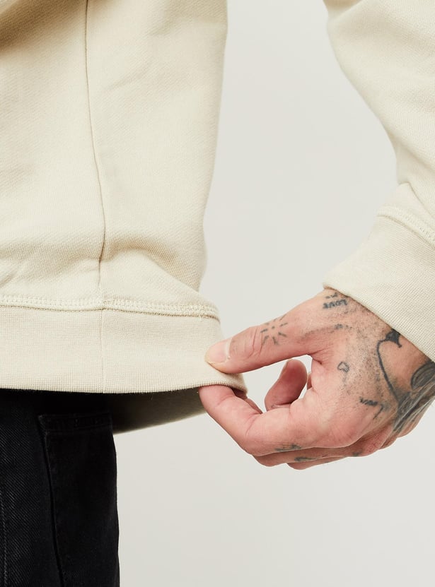 Men Printed Collared Sweatshirt