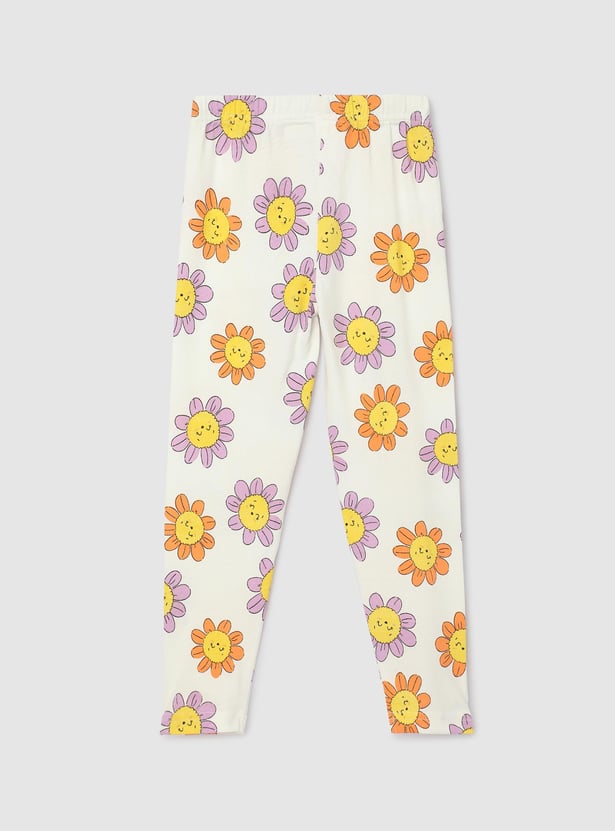 Girls Printed Full Length Leggings