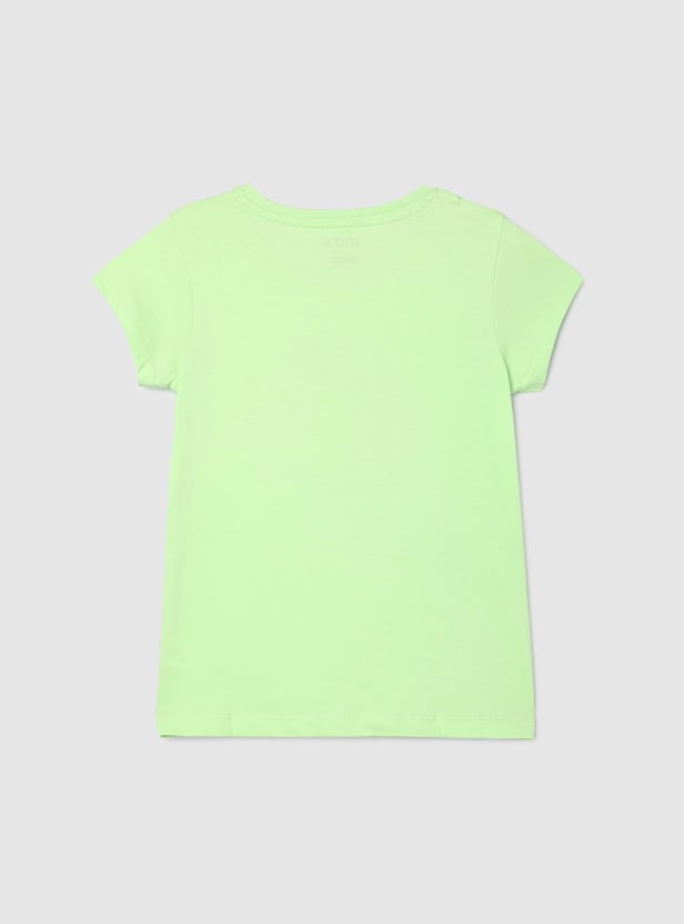 Girls Printed Round Neck T-shirt