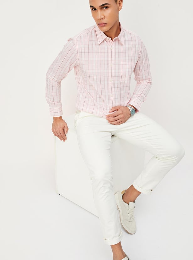 Men Regular Fit Checked Casual Shirt