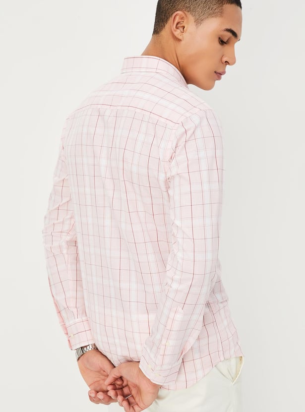 Men Regular Fit Checked Casual Shirt