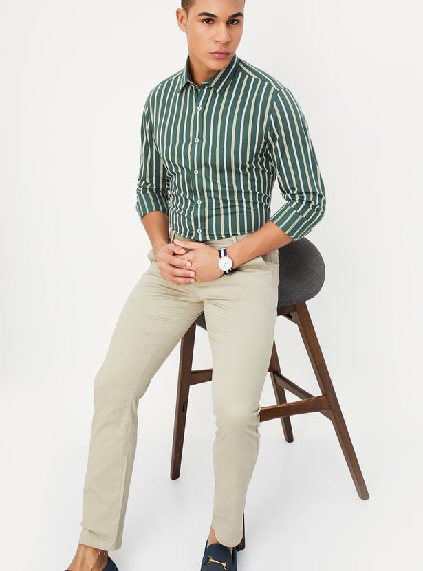Men Regular Fit Striped Casual Shirt