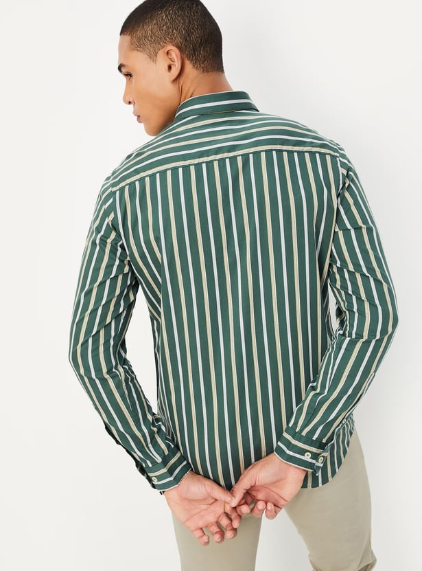 Men Regular Fit Striped Casual Shirt
