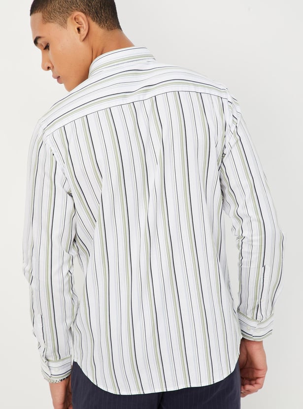 Polyester Casual Striped Shirt main image 0
