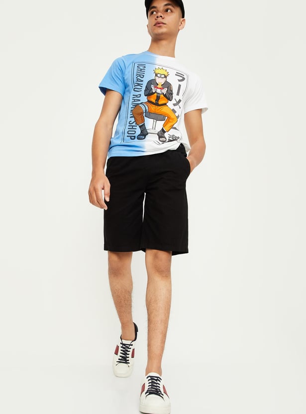 Boys Solid Bermuda Shorts