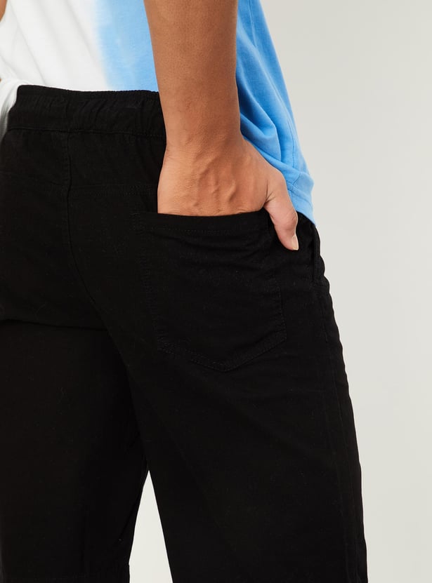 Boys Solid Bermuda Shorts
