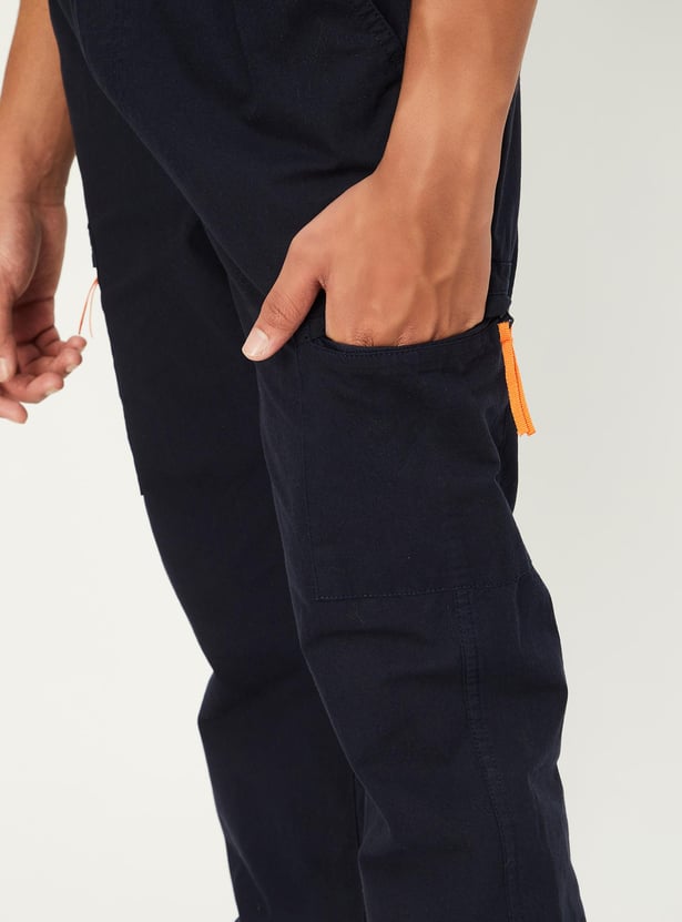 Boys Solid Cargo Joggers