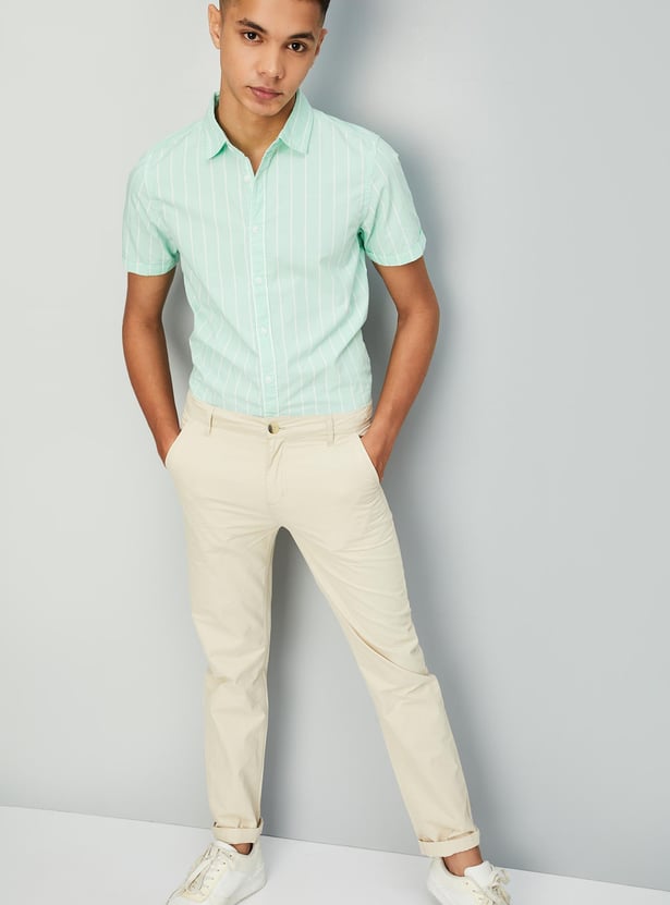 Boys Striped Yarn Dyed Shirt