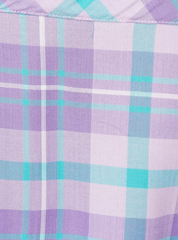 Women Tartan Checked Yarn Dyed Shirt