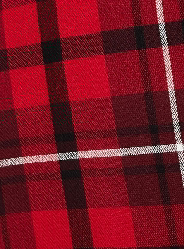 Women Tartan Checked Yarn Dyed Shirt