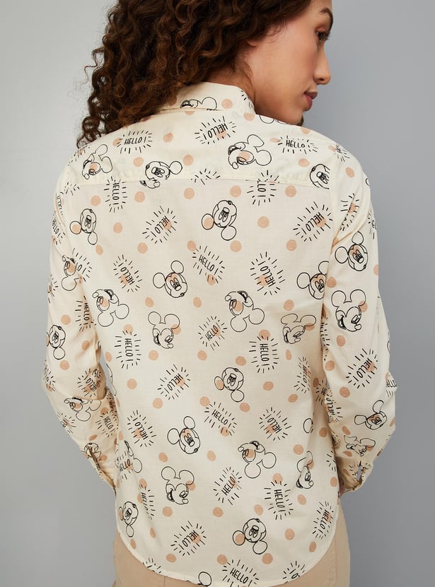 Women Mickey Printed Shirt
