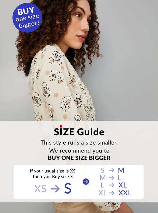 Women Mickey Printed Shirt