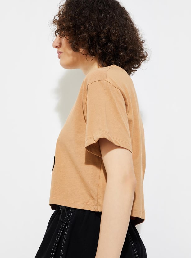 URB_N Women Scooby Doo Graphic Printed Cropped T-shirt