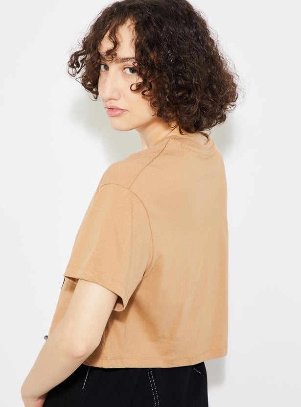 URB_N Women Scooby Doo Graphic Printed Cropped T-shirt