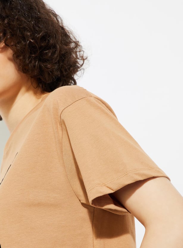 URB_N Women Scooby Doo Graphic Printed Cropped T-shirt