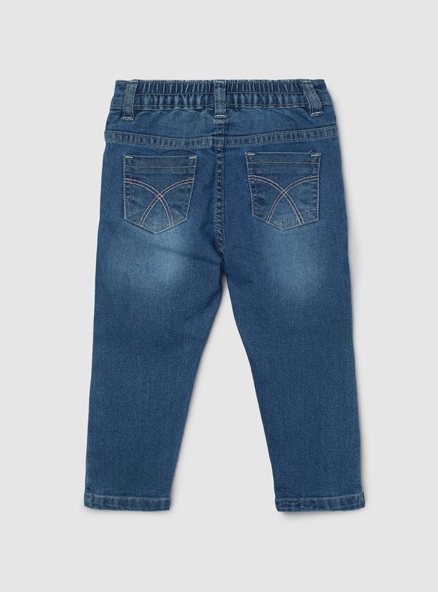 Girls Slim Fit Washed Jeans