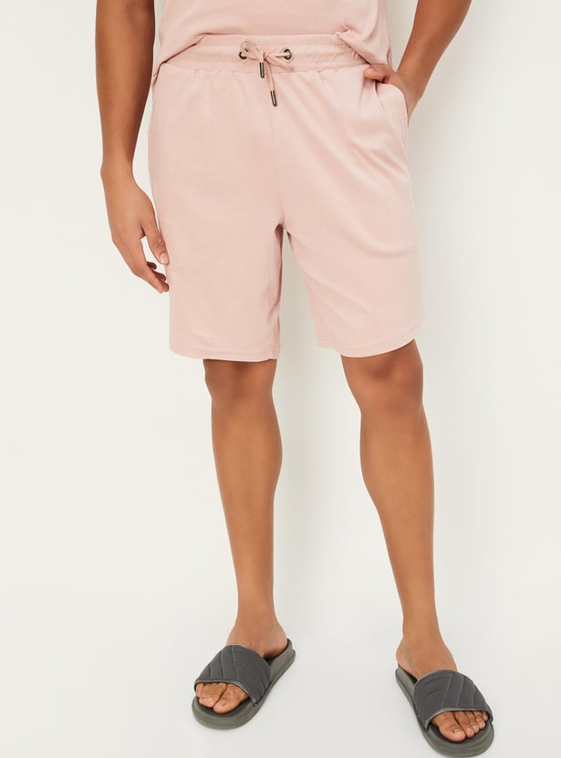 Men Solid Lounge Shorts