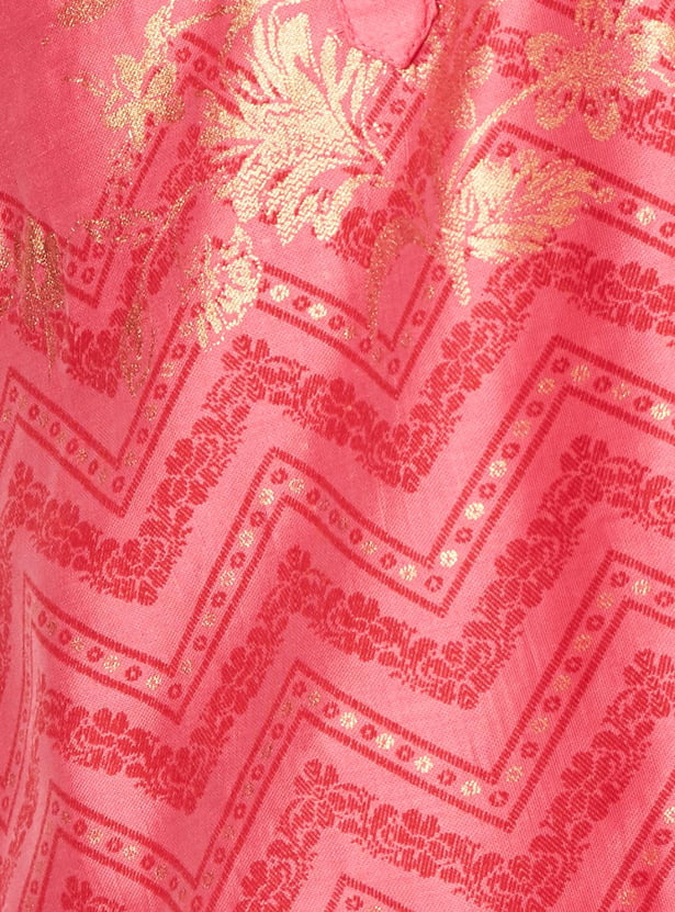 Women Foil Printed Layered Kurta