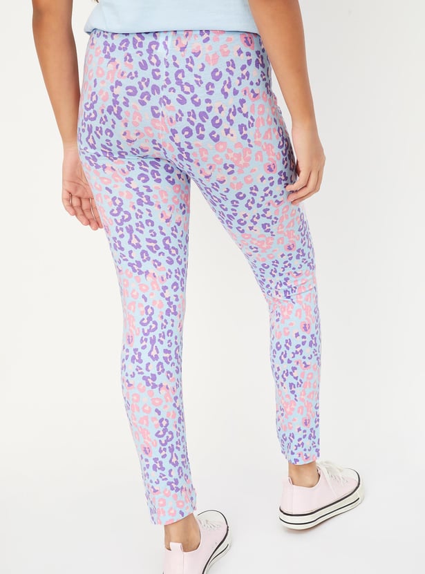 Girls Printed Full-Length Leggings