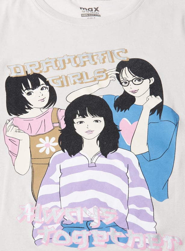 Girls Foil Printed T-shirt