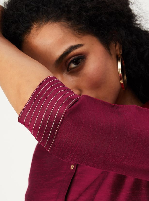 Women Embroidered Straight Kurta