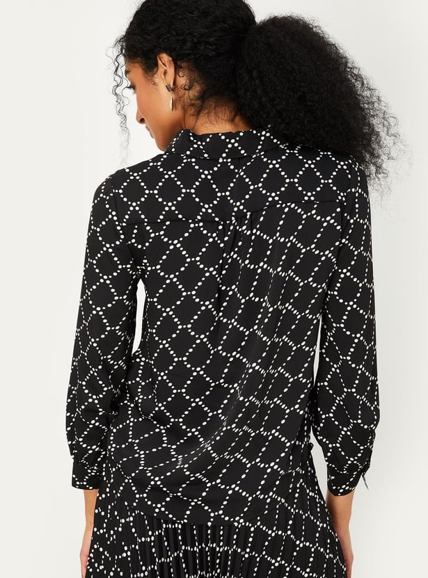 Women Printed Bishop Sleeve Shirt