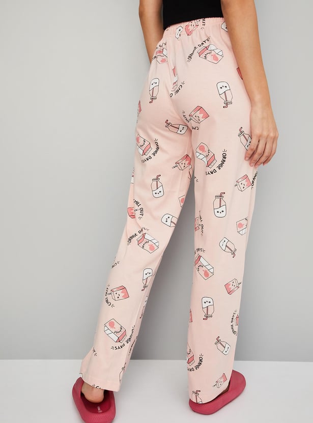 Women Printed Knit Pyjamas