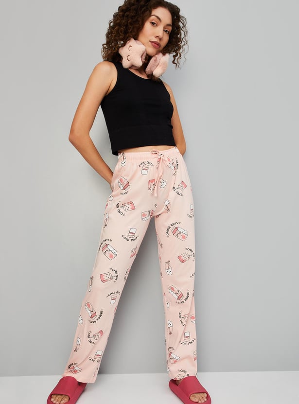 Women Printed Knit Pyjamas