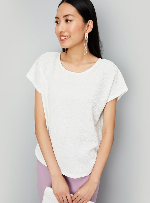 Women Textured Knit Blouse