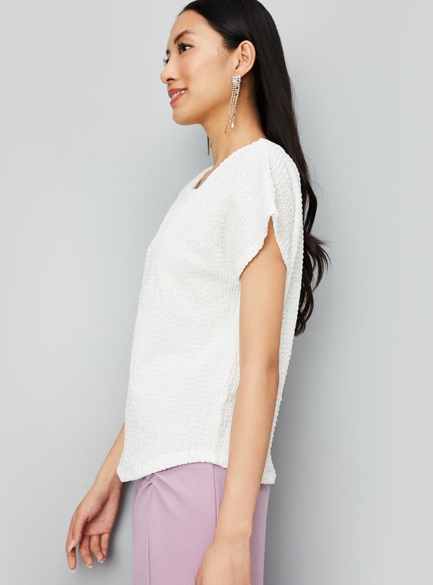 Women Textured Knit Blouse
