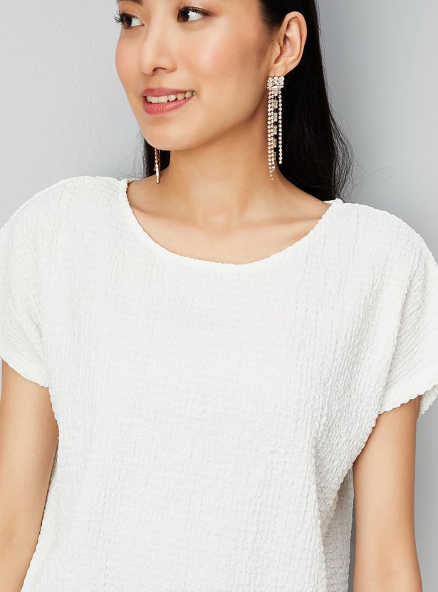 Women Textured Knit Blouse