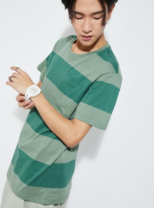 URB_N Men Slim Fit Striped T-shirt