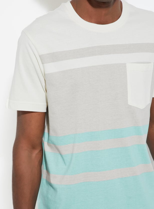 URB_N Men Slim Fit Striped T-shirt