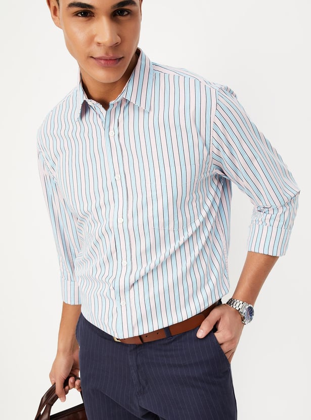 Men Striped Regular Fit Casual Shirt