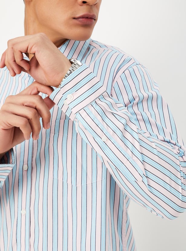 Striped Regular Fit Casual Shirt For Men