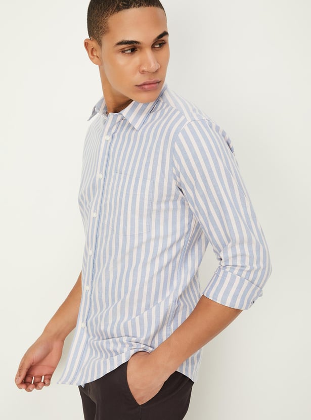 Striped Regular Fit Casual Shirt For Men
